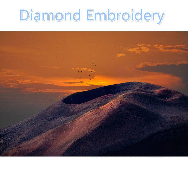 Full Drill 5D DIY The Sunset Diamond Painting Scenery Diamond Embroidery 20X30CM
