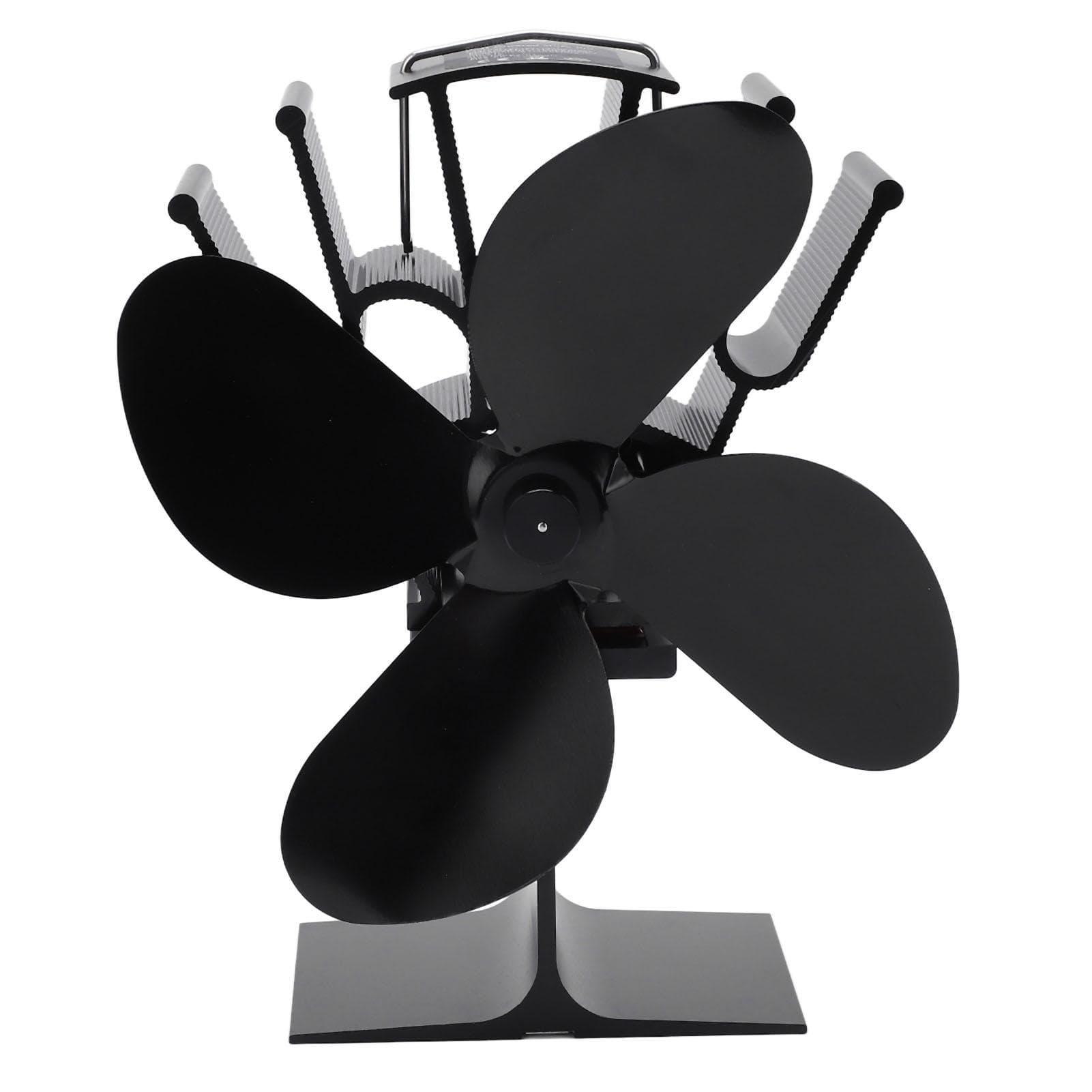 4 Blade Heat Powered Stove Fan Silent Eco Friendly Aluminium Alloy Fireplace Fan for Home Wood Log