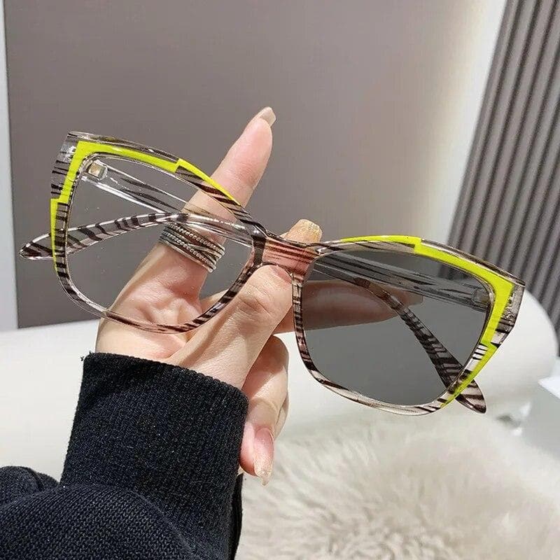 Fashion Retro Anti-blue Light Photochromic Glasses Oval Frame Sunglasses Luxury Vintage Computer Men Women Outdoor Eyeglasses