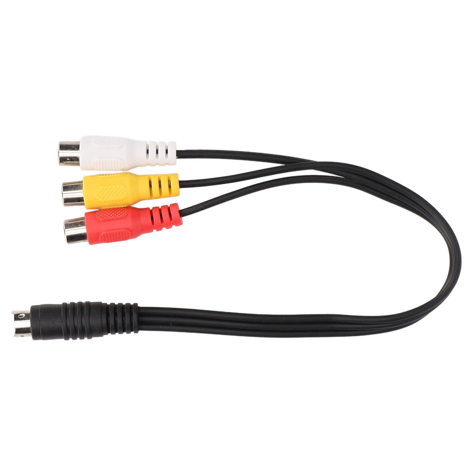 S Video 4 Pin Male to 3RCA Female Cable Double Shielding Red Yellow White Video Adapter Cable 1.0ft