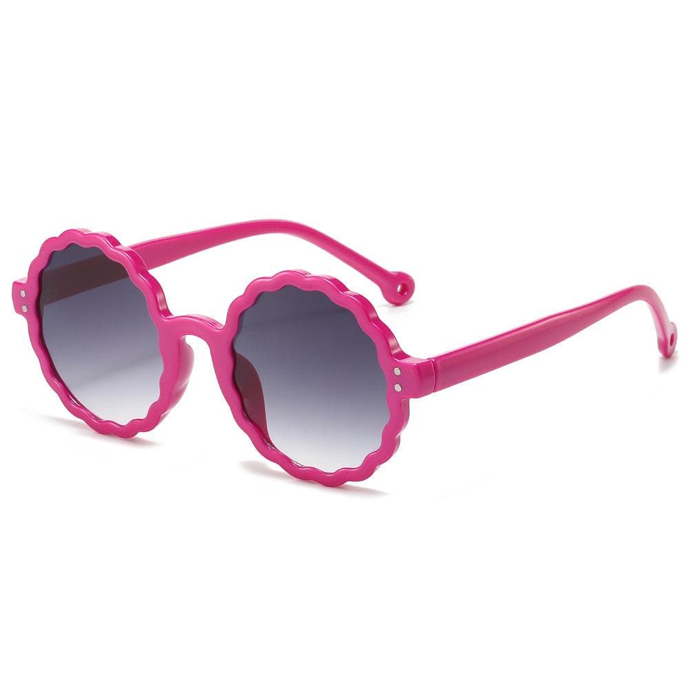 Fashion small round frame flower circle sunglasses for women UV400 protection riveted design unisex trendy accessory Other