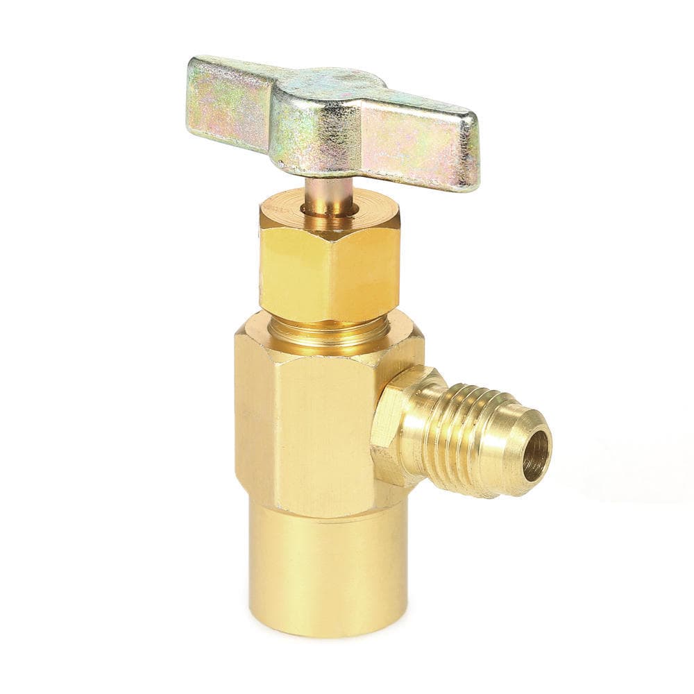 R134A R-134 AC Refrigerant Aluminum Tap 1/2  Thread Valve Tool Gold