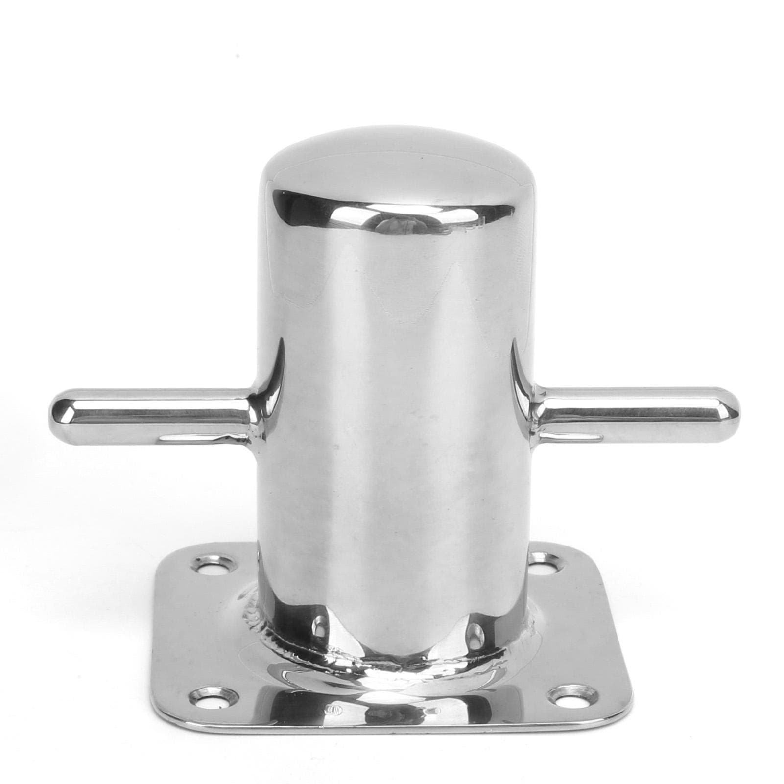 316 Stainless Steel Single Mooring Bitt Heavy Duty Cross Bollard Cleat Marine Hardware 90mm/3.5in
