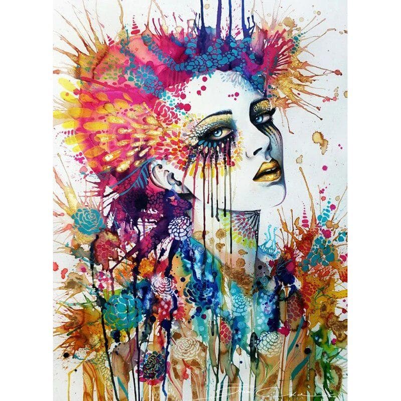 Diamond Painting Rhinestones Round Diamond Painting Diamond Embroidery Decorative Portrait Pattern 20X30CM