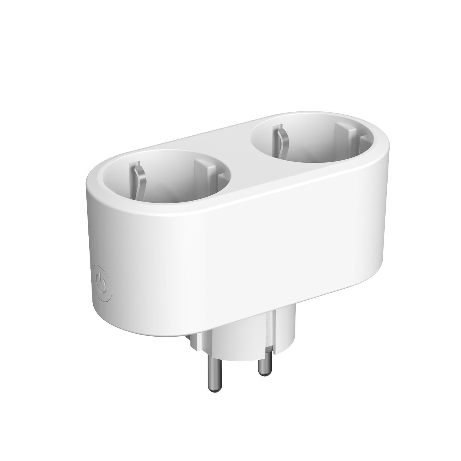 Smart Socket Dual Socket WiFi/Zigbee/BLEmesh TY APP Remote Control Smart Sharing 16A WiFi Plug with white