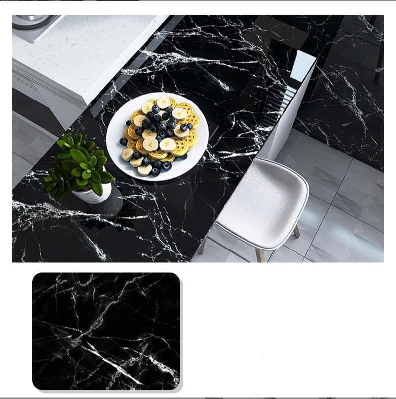 Kitchen Sticker Waterproof, Oil-resistant and Heat-resistant Thickened Wall for Cooktop Desktop Film Wallpaper 60cm*10m