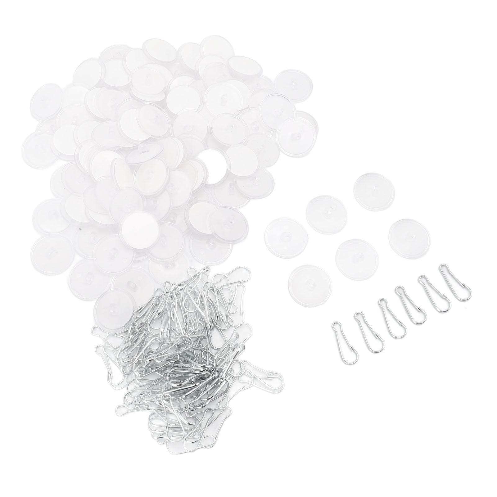 100pcs Self Adhesive Ceiling Hooks for Hanging Transparent No Drill Wall Hangers Discs with 100pcs