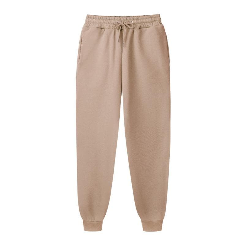 Men Casual Sports Pants Running Workout Jogging Long Pants Gym Sport Trousers for Men Jogger Sweatpants M beige