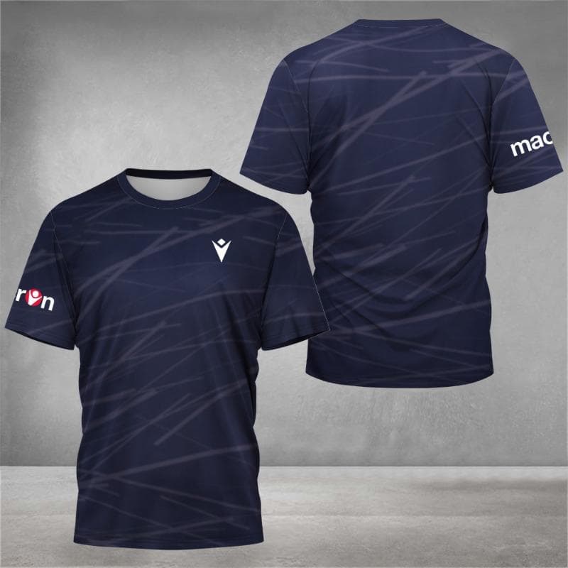2025 New Stripe Printed Tennis Sports T-Shirt Men's Lightweight Sportswear Basketball Short Sleeve S
