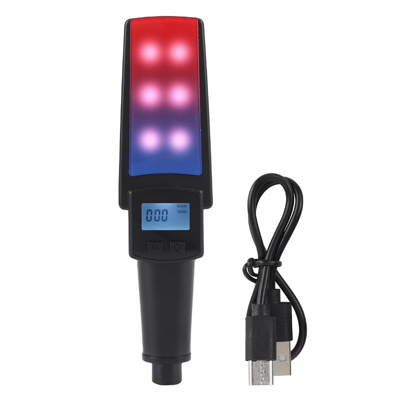 Breath Alcohol Tester, Rechargeable Voice Broadcast Digital Breathalyzer with Window Breaker,
