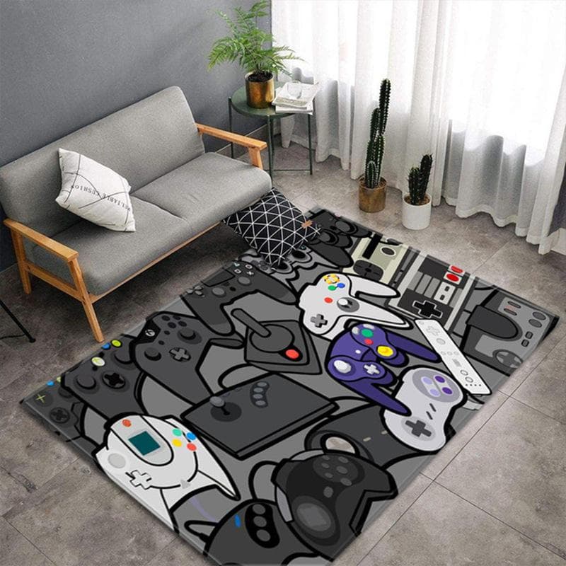 Game Console Carpet for Household Gaming Room Area Cloakroom Bedroom Bedside Soft Big Size Mats Coffee Tables Decor Foot Rug 120 x160