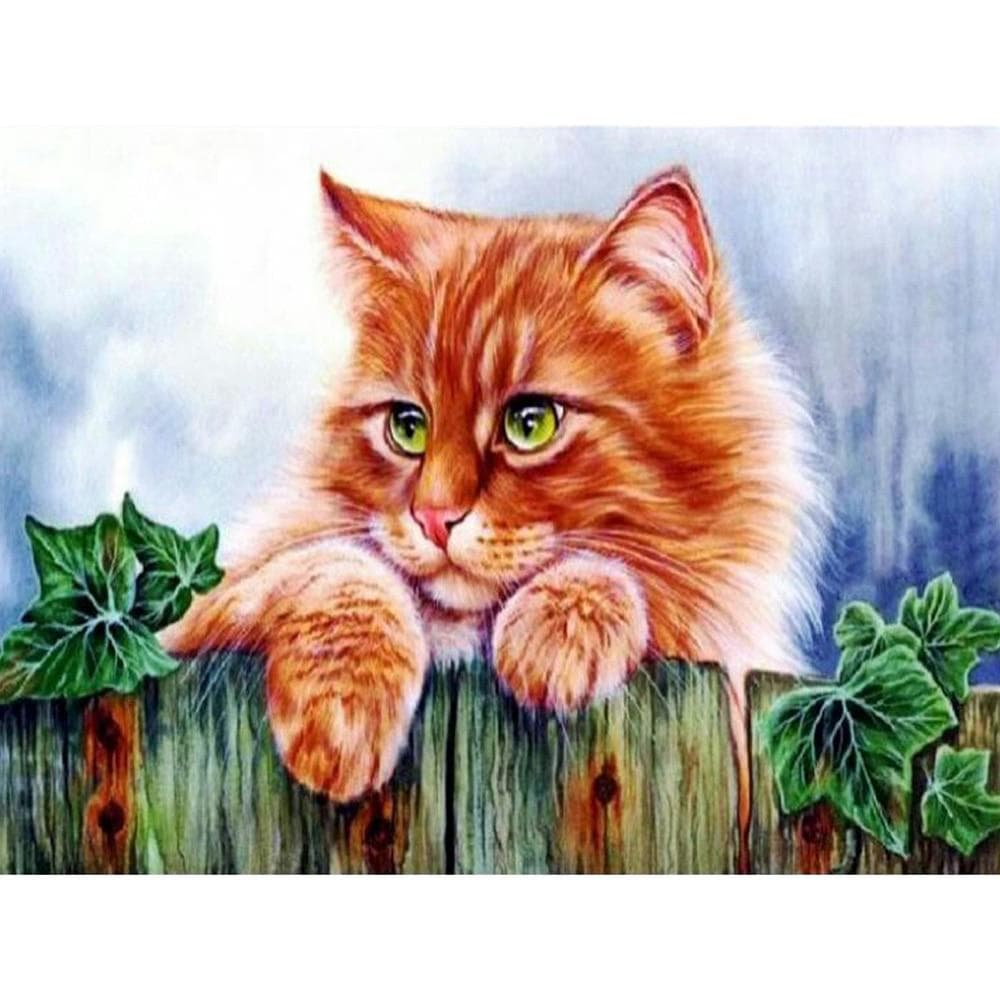 Diamond Painting Animal Cute Cat DIY Diamond Embroidery 5D Mosaic Pictures by Numbers Rhinestones Home Decor Gifts 20X30CM