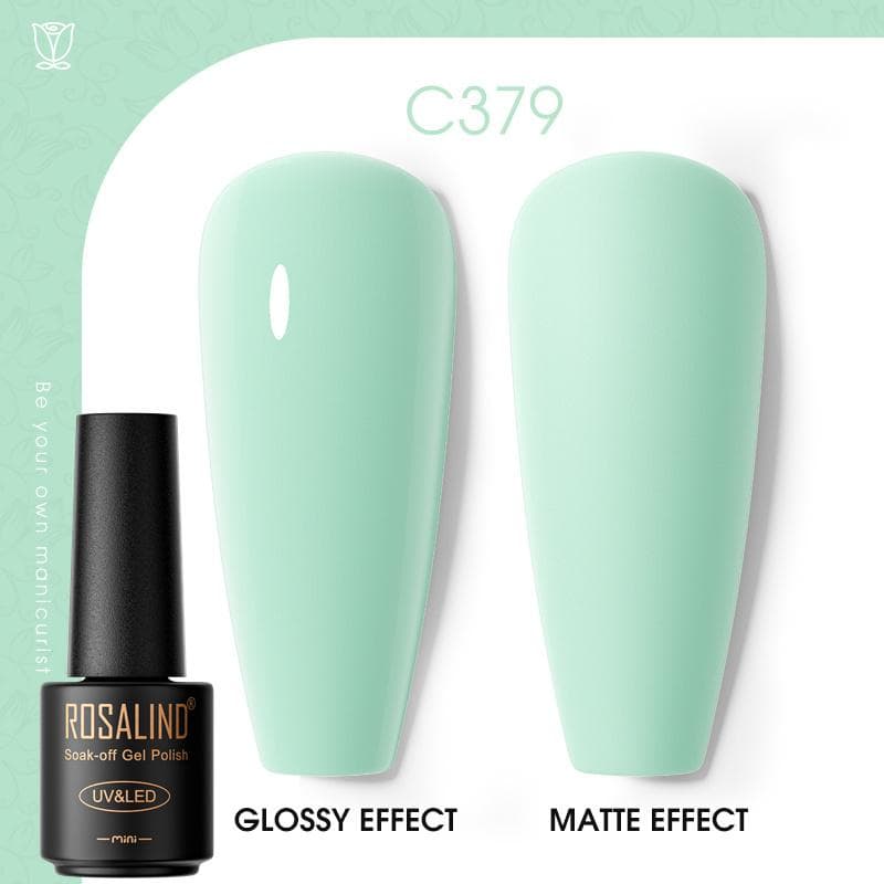 ROSALIND Nail Gel Polish Semi Permanent Varnish Hybrid UV Gel Polish Soak Off Nail Art Gel Top Base Coat Matt Top For Manicure Nail Art RA-C379