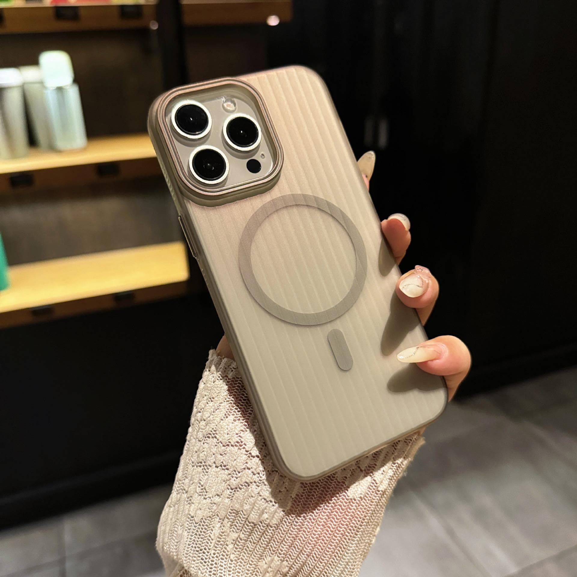 Applicable To Apple 16 Promax Mobile Phone Case Colorful Skin-sensitive Magnetic Corrugated New IPhone 15 Matte Protection Case iPhone  11