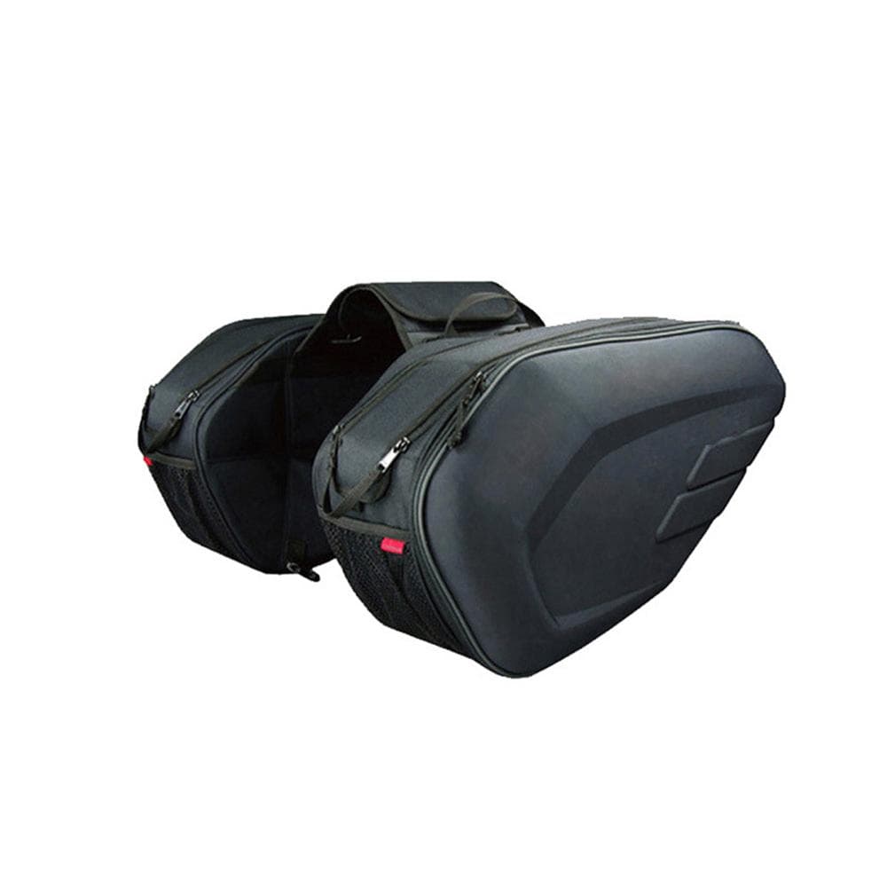 Motorcycle Saddlebag Cycling Side Bag Universal Rear Storage Organizer 36-58L with Waterproof Cover Oxford Cloth