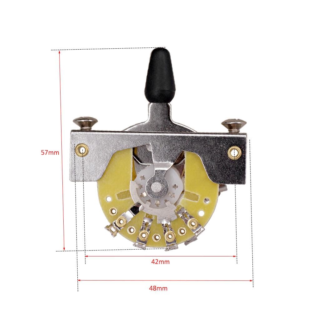 Vintage Style 3-Way Guitar Switch 3-Position Pickup Selector for TL Electric Guitars with Mounting black