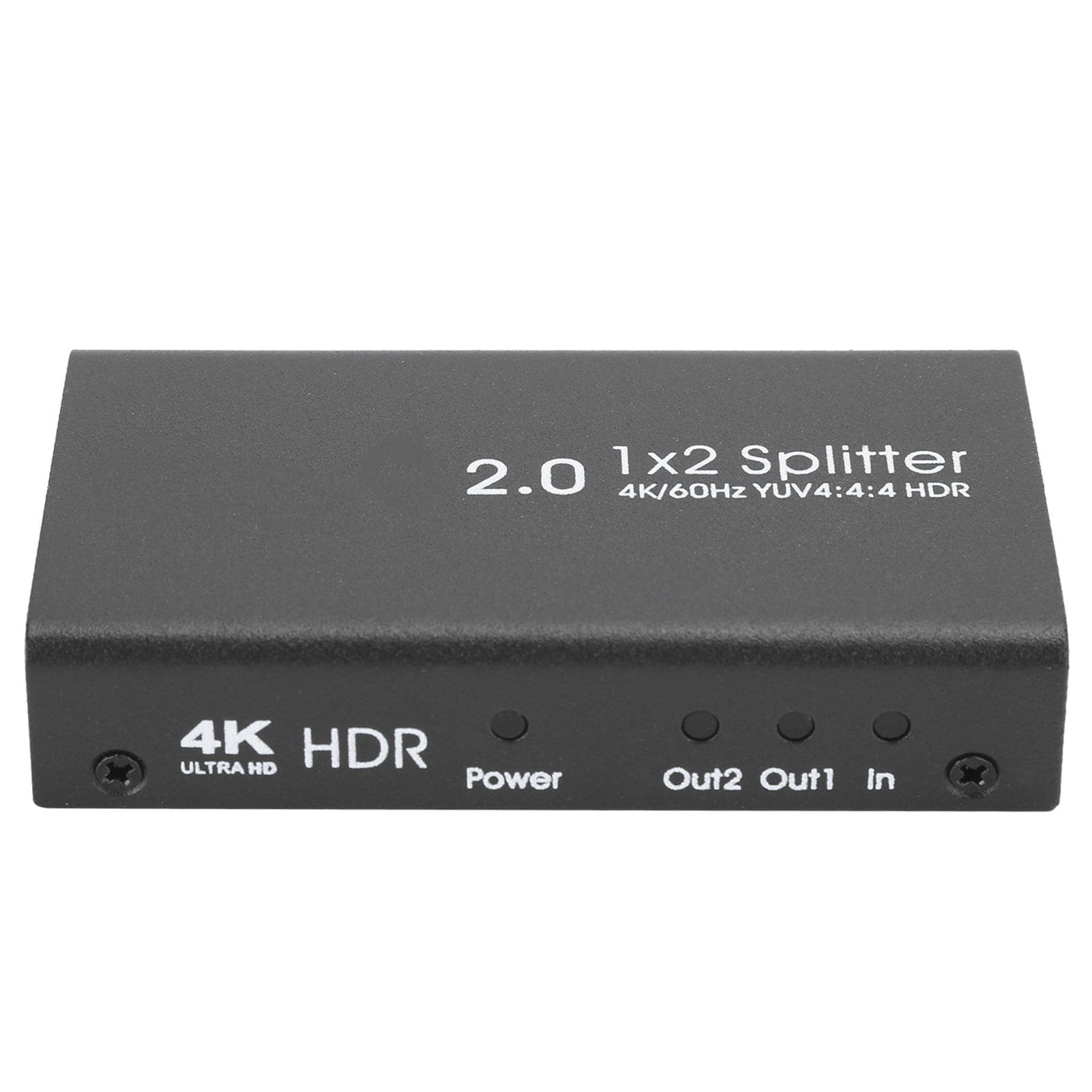 HDMI 2.0 Splitter Full HD 4Kx2K Video HDMI Switcher in 2 Out Amplifier Display 100‑240VUK Plug UK Plug