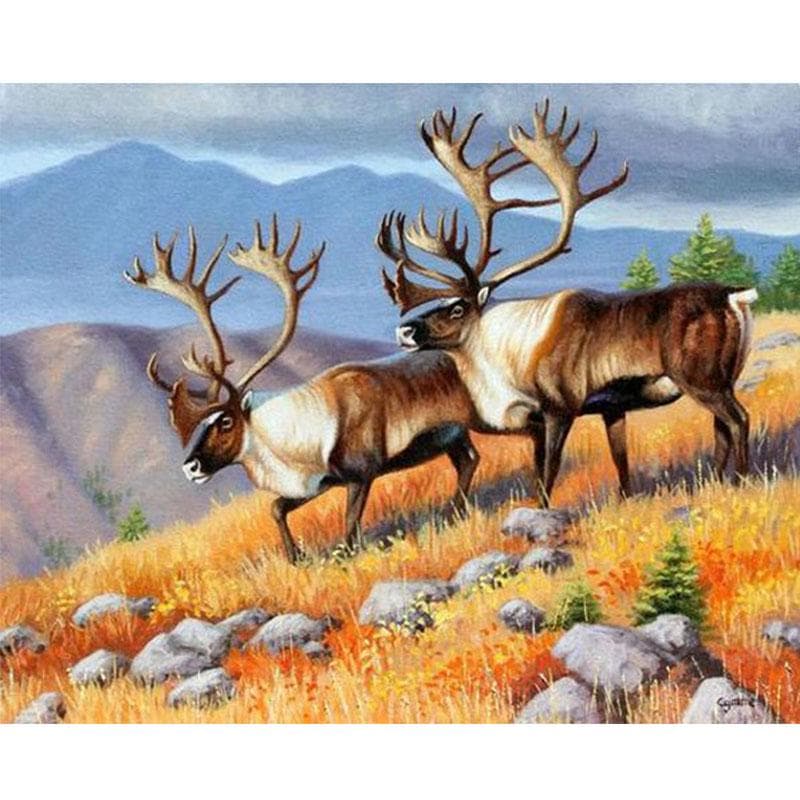 DIY Diamond Painting Animal Elk Cross Stitch Diamond Mosaic Diamond Embroidery Home Decor Paintings 20X30CM