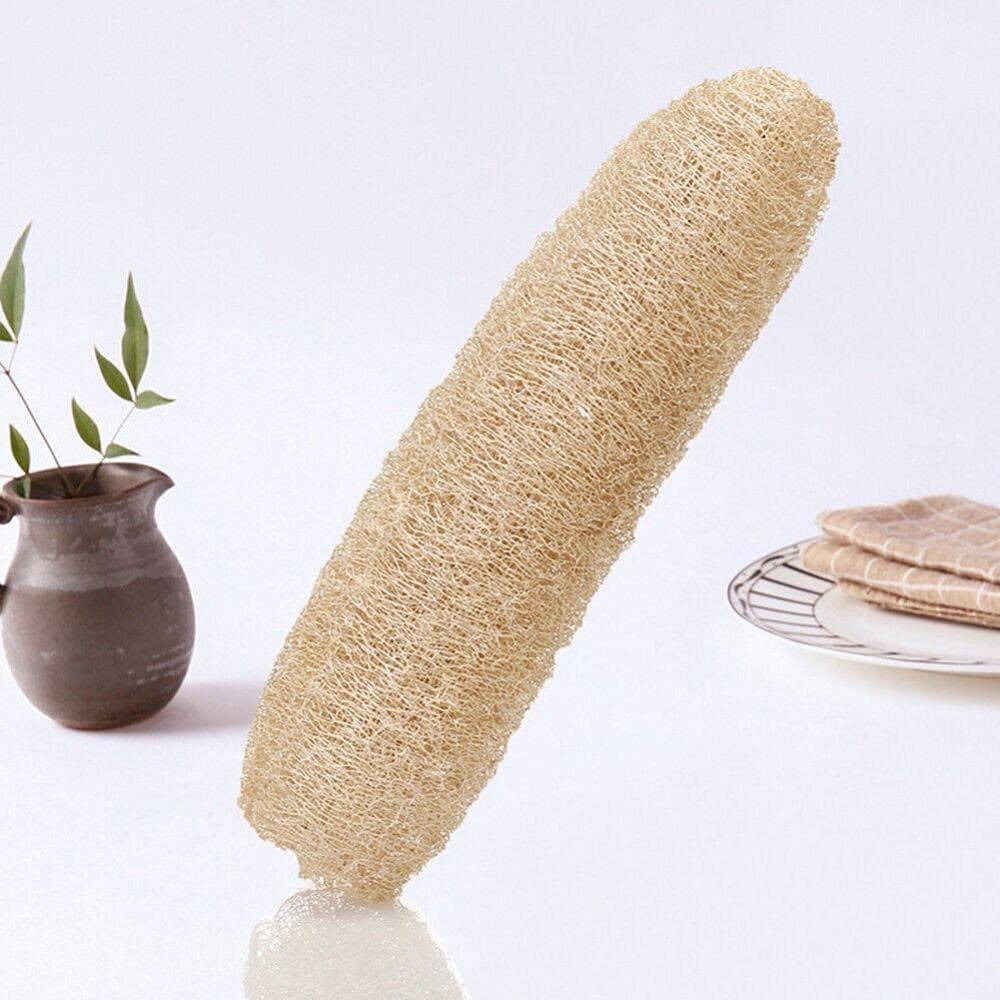 Natural Loofah Luffa Sponge Non-stick Pot Brush Strong Cleaning Body Shower Sponge  Bath Kitchen 40-50cm
