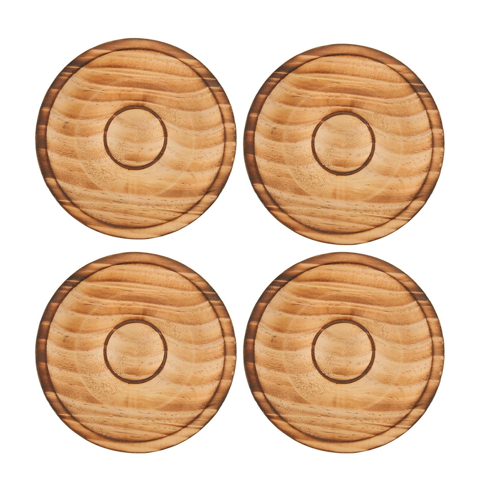 4pcs Round Wood Bracelet Display Tray Innovative Decorative Bead Bangle Display Tray for Display