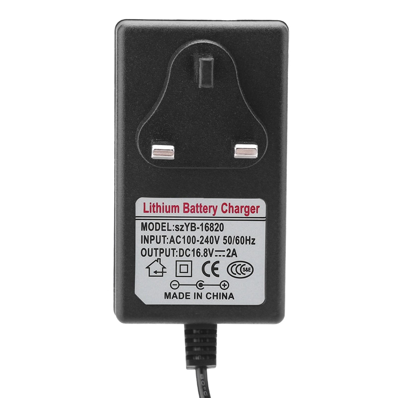 DC 16.8V 2A Replacement Power Adapter Lithium ion Battery Charger Safe Charge UK Plug
