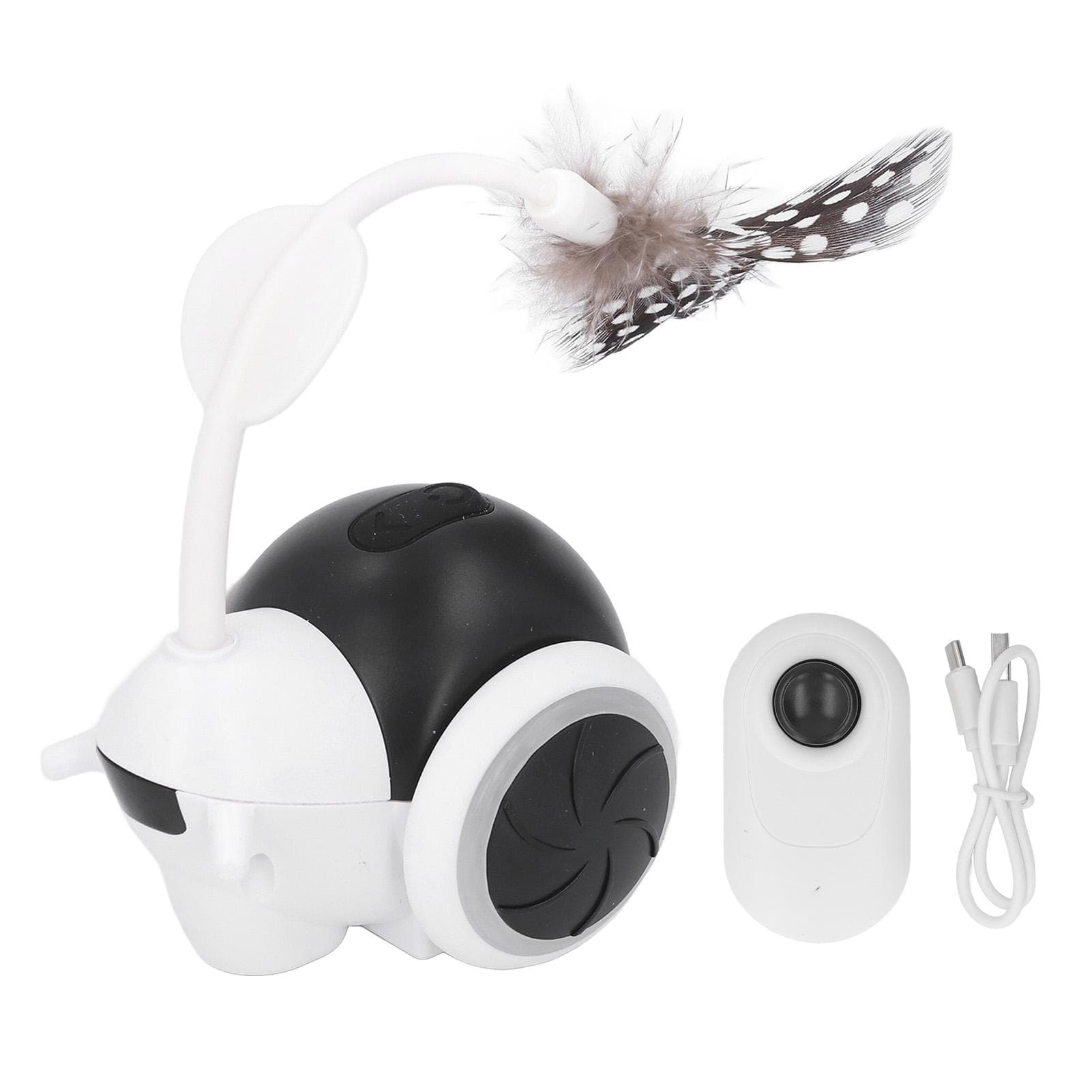 Smart Electric Cat Toy Rechargeable Promoting Exercise Interactive Remote Control Automatic Moving black