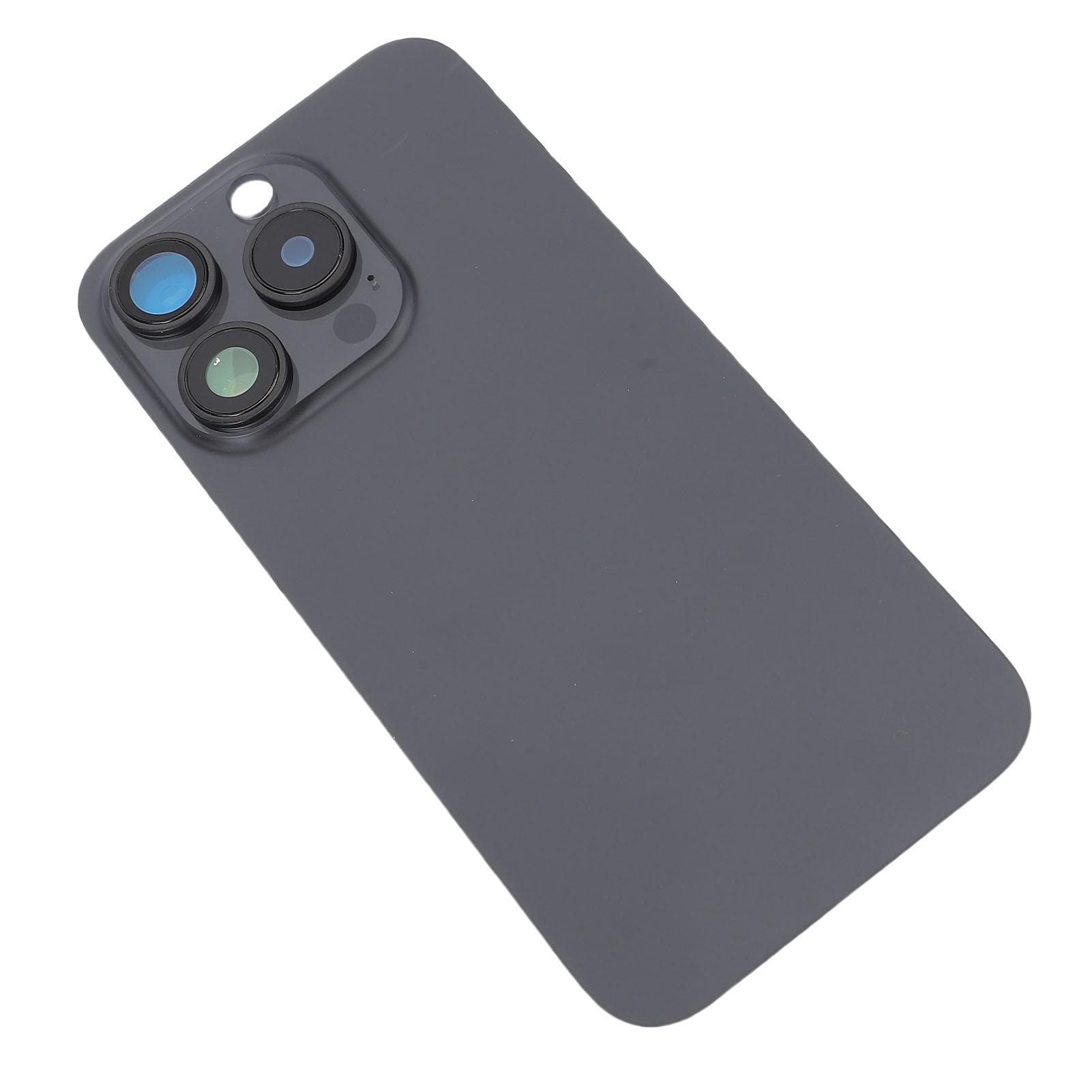 Back Glass Cover Replacement for 15 Pro Phone Rear Cover with Camera Lens and Adhesive Repair Kit black