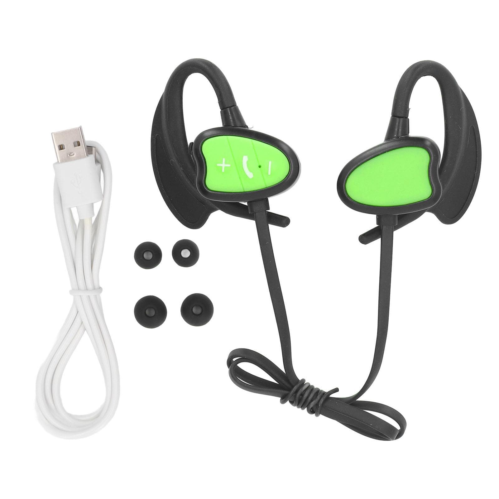 Swimming Headphones IPX8 Water Resistant Bluetooth 5.4 Noise Reduction Wireless Underwater green
