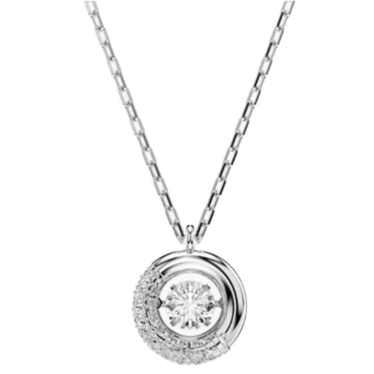 Swarovski Dextera Beating Heart Cubic Zirconia Necklace Women necklace White 5733400 Box (Random Color)