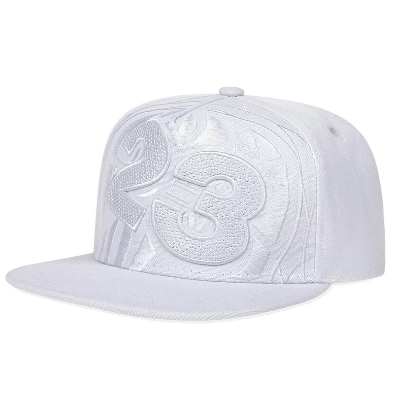 23 Hip Hop Basketball Cap snapback Hat For men women adult outdoor casual Baseball Caps adjustable Trucker Hats white