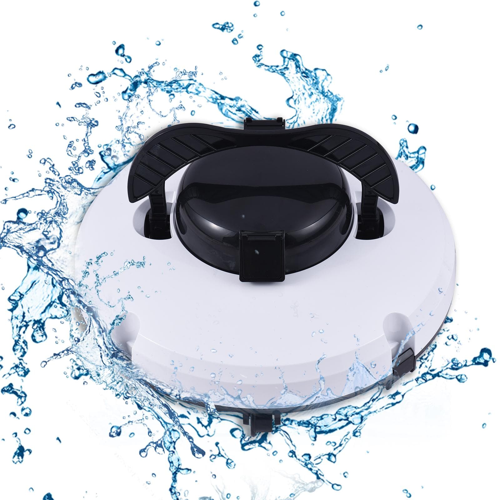 Cordless Robotic Pool Cleaner IPX8 Waterproof Dual-Motor Strong Suction Self-Parking 120Mins AU black