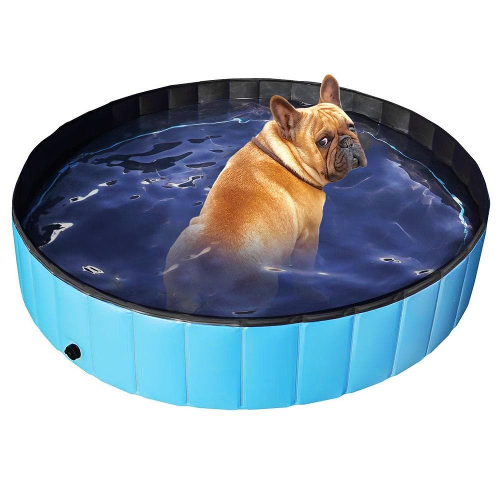 Foldable PVC Swimming Pool Pool Bathing Tub Kiddie Pool Water Pond Pool for Cats and Kids in Summer 120*30cm