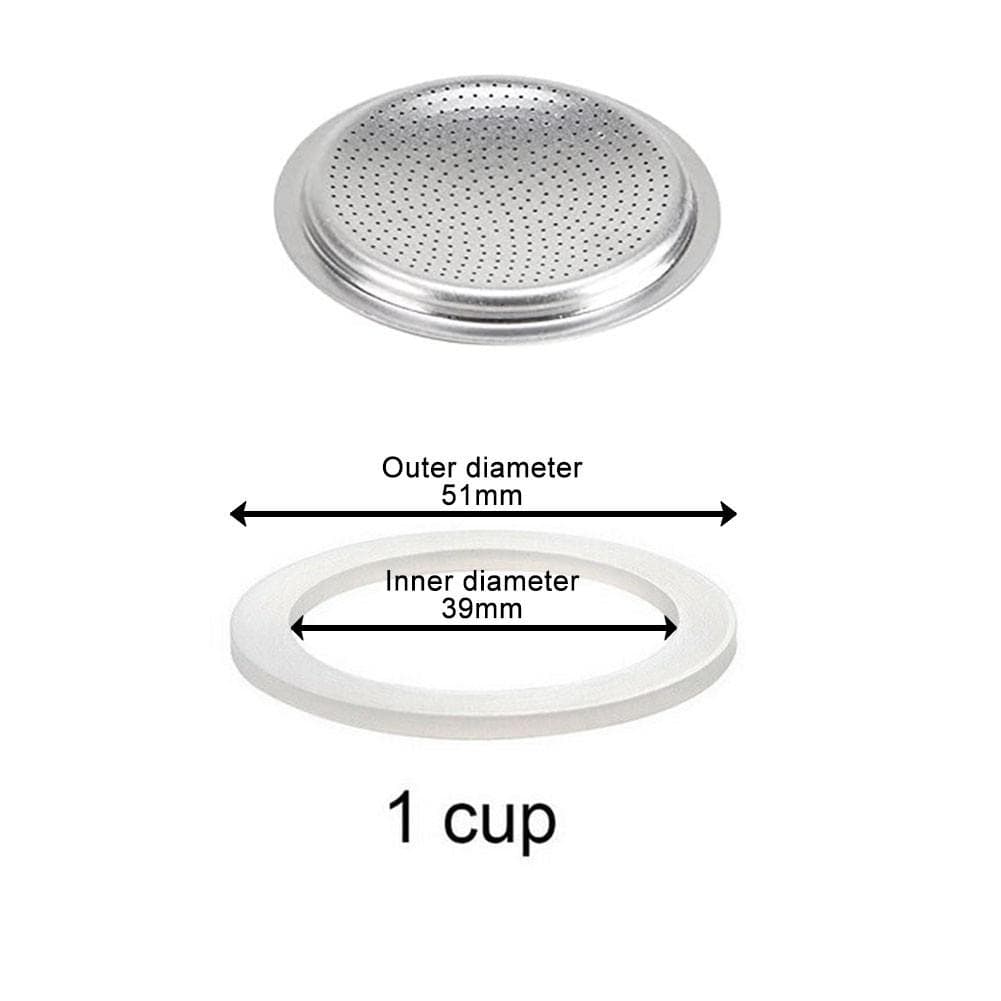 Rubber Seal Appliances Coffee Espresso Makers Flexible 1 cup+sieve