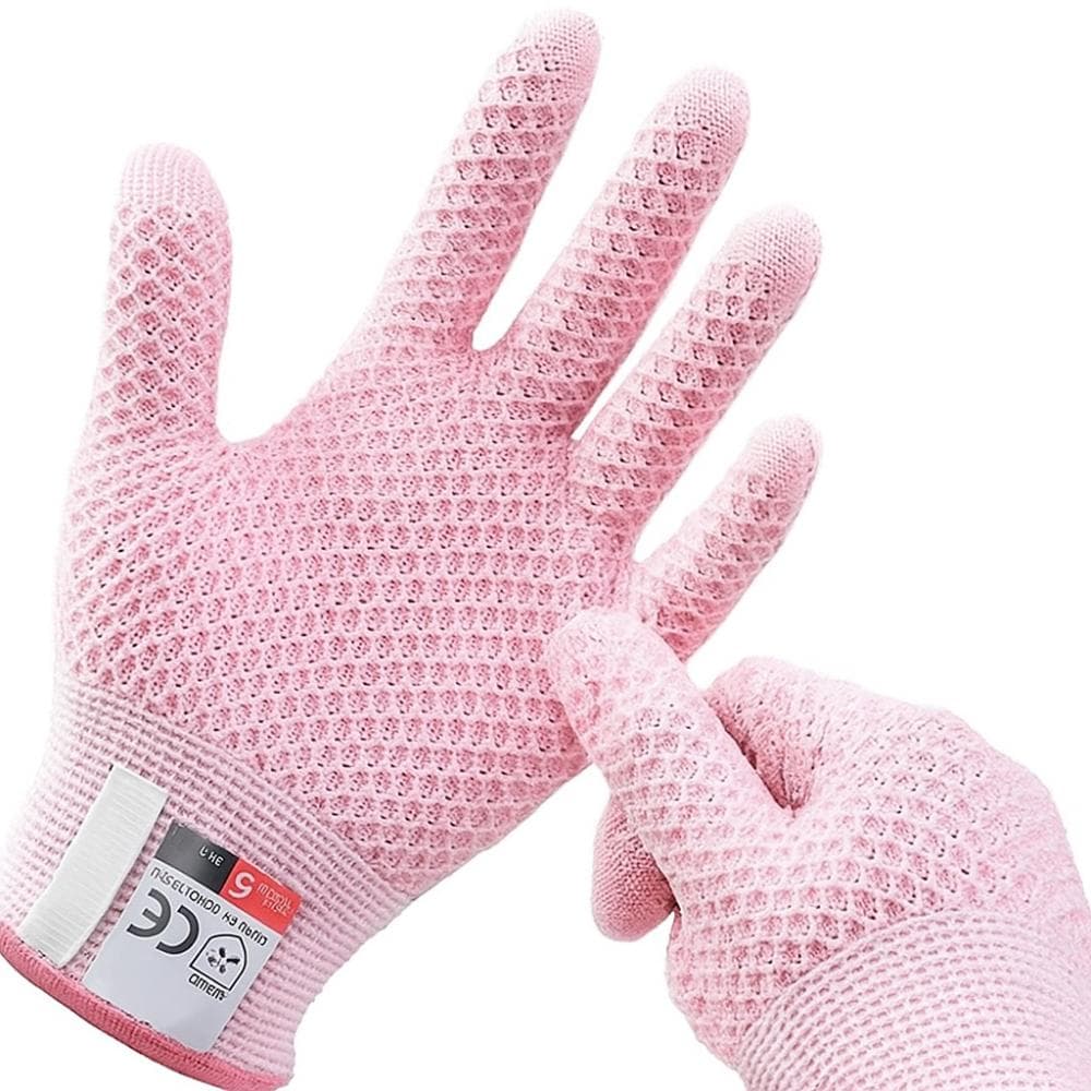 High Protection Industrial Gloves Glass Cutting Resistant Kitchen Gloves Fish Handling pink