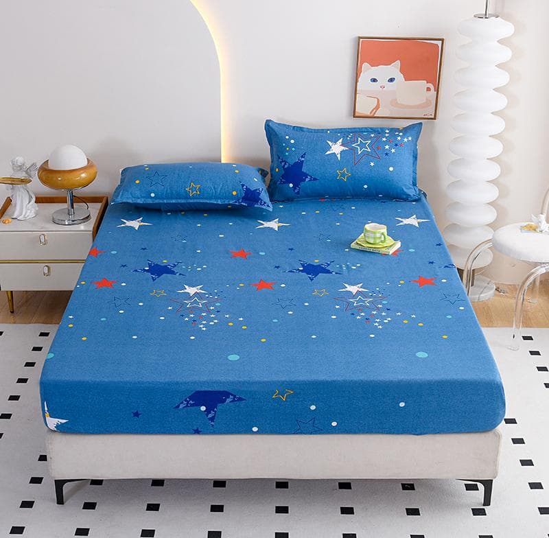Flower Printed Fitted Bed Sheets Reactive Printed Sabanas Cama Matrimonial Single/Queen/King Mattress Cover Double Bedsheets 90x200x25 3pcs set
