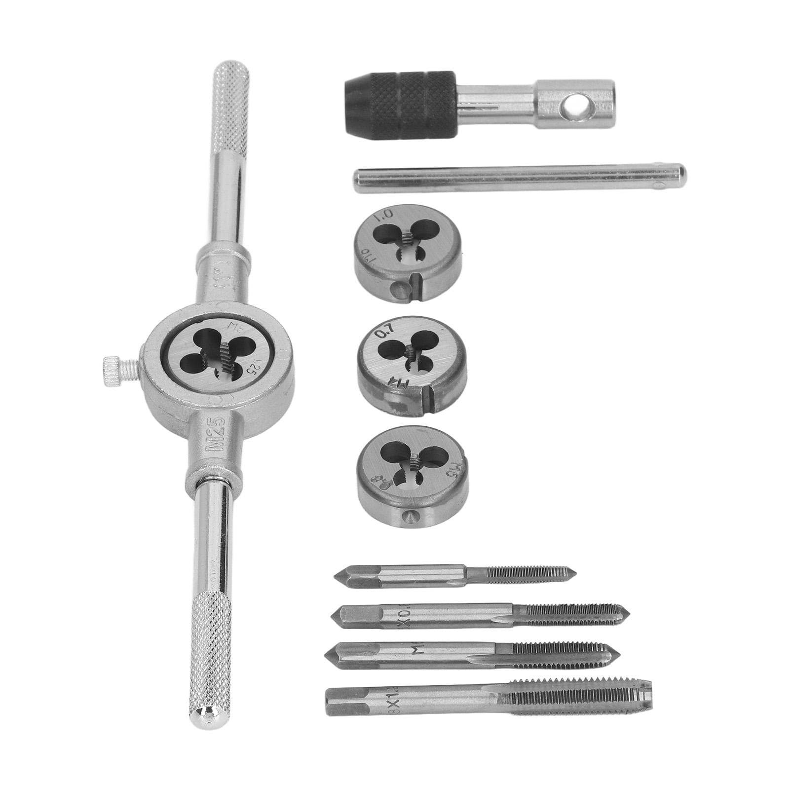10 Pcs Tap Die Set Steel M4 M5 M6 M8 Tap Die Metric Tool Thread Renewing Creating Repair Tool Kit