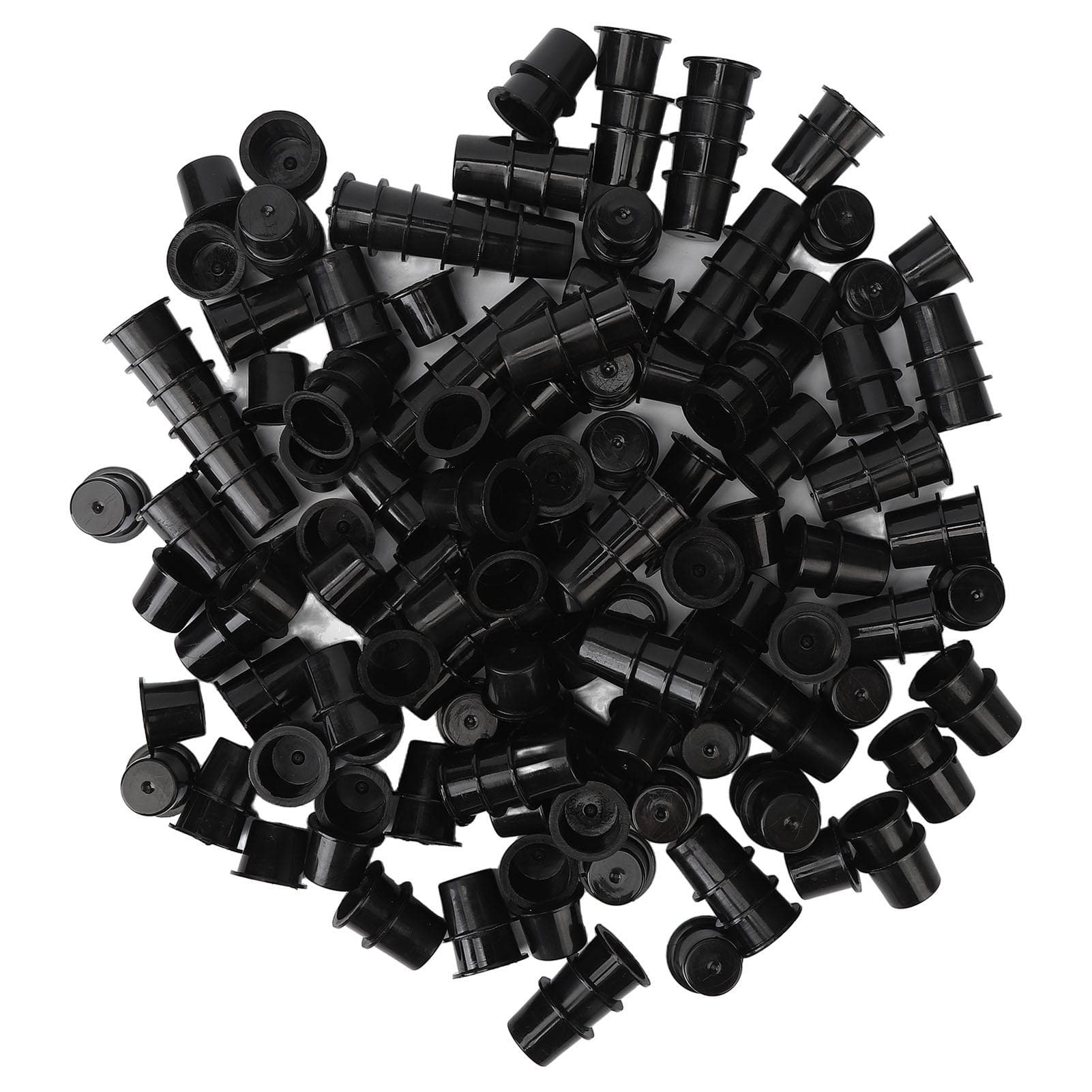 1000PCS Tattoo Ink Caps Cups Disposable Plastic Makeup Pigment Ink Cups Tattoo Accessory Black L L
