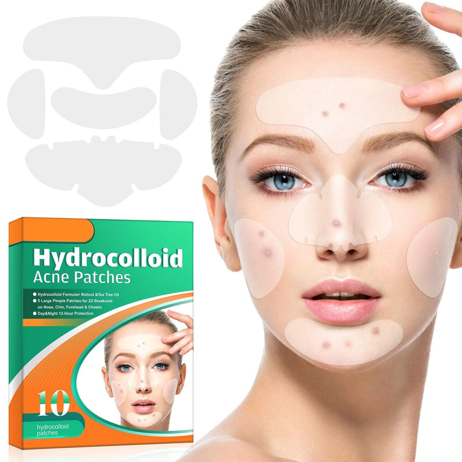 Medicated Acne Patches For All Skin Types SpotStickers For Face And Skin To Get Ridof Pimples And Pimples 10pcs white