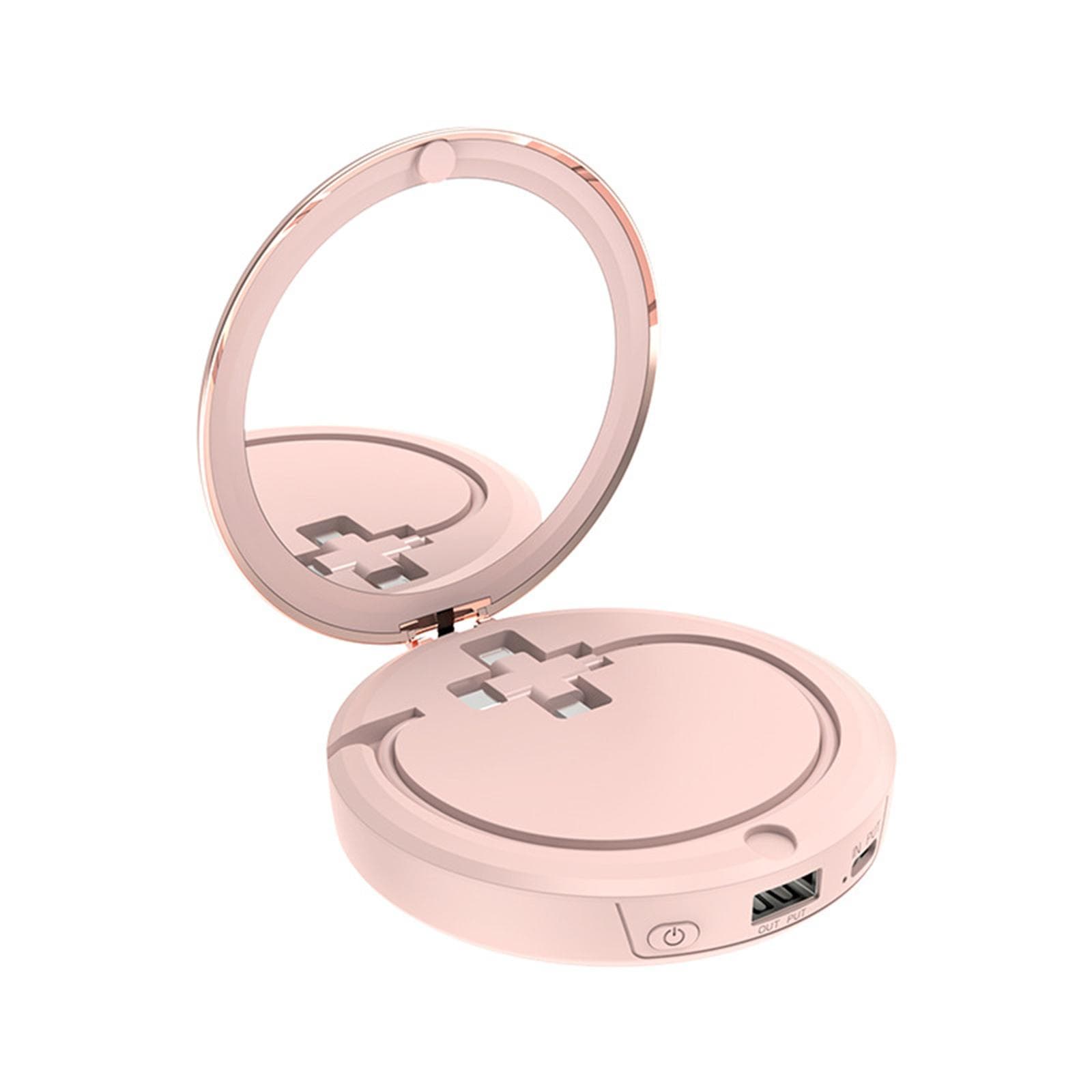 Multifunctional Hand Warmer 2 Temperature Modes Fast Heating 3 in 1 Mini Portable Makeup Mirror