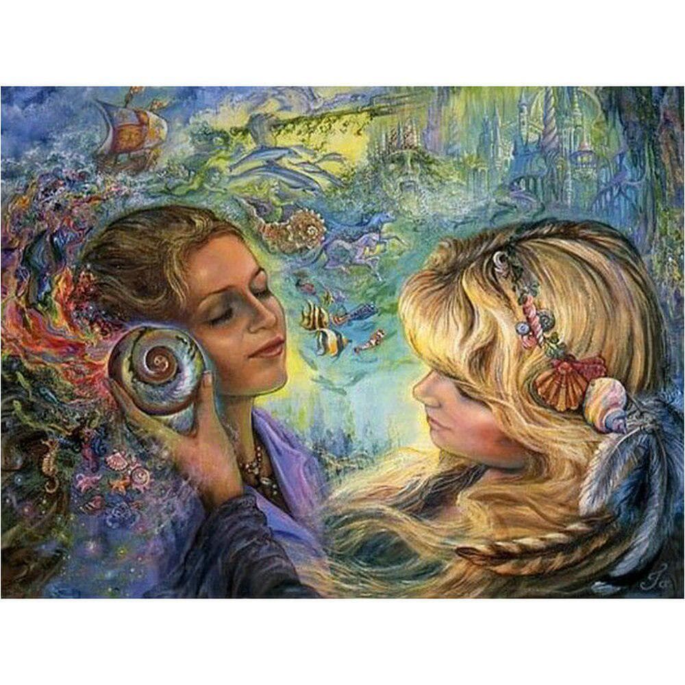 Diy 5d Diamond Painting Cross Stitch Mermaid Crystal Full Drill Resin Diamond Embroidery 20X30CM