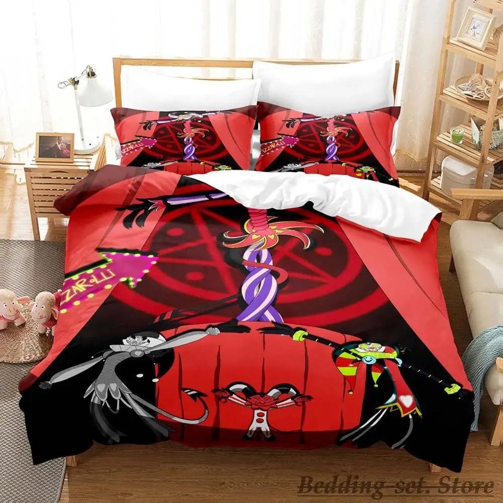 Fizzarolli Boss Bedding Set Single Twin Full Queen King Size Bed Set Adult Kid Bedroom Duvetcover Sets Anime Game Bed AU Double 180x210cm