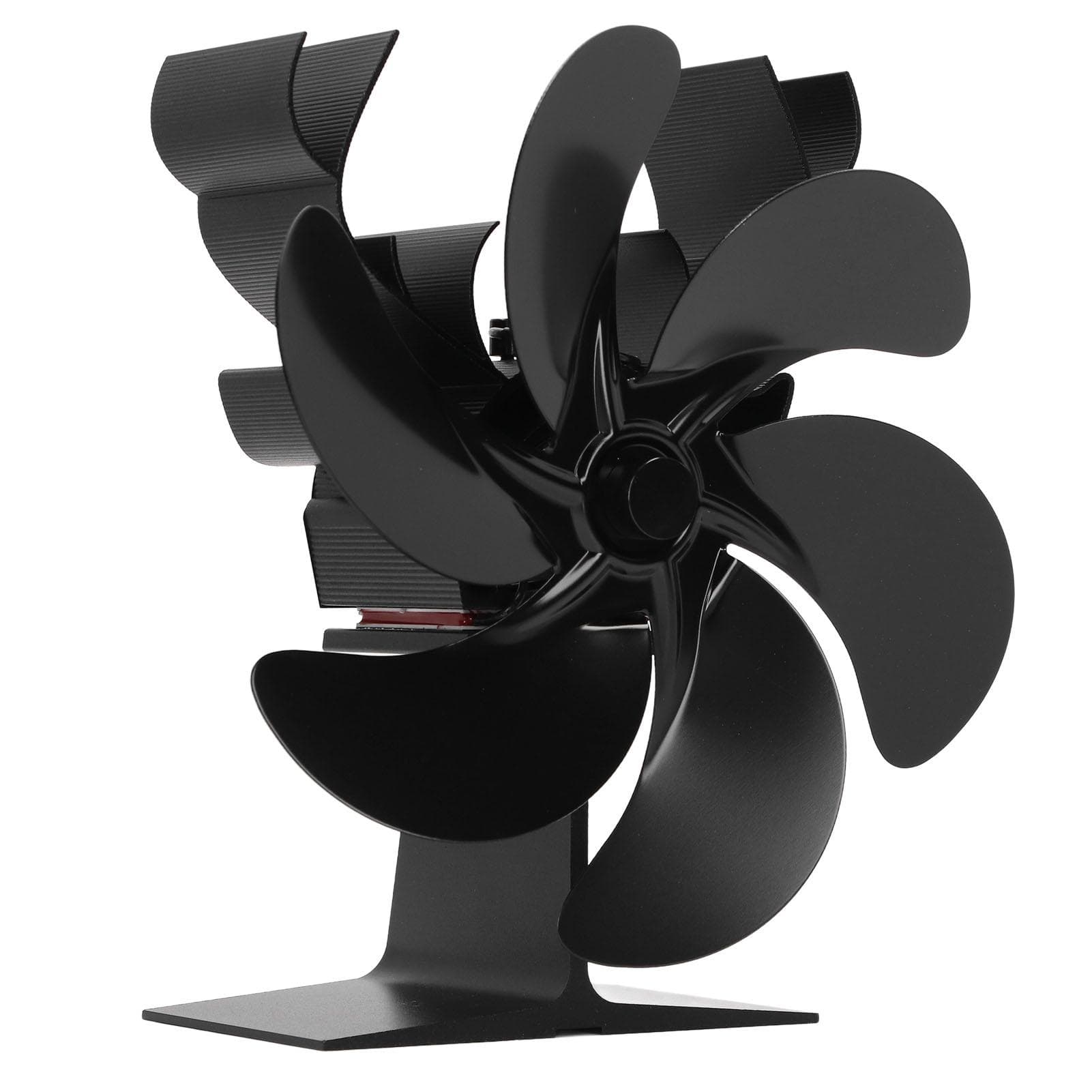 Wood Stove Fan 6 Blades Heat Powered Burning Fireplace Fan Circulate Warm Energy Saving High