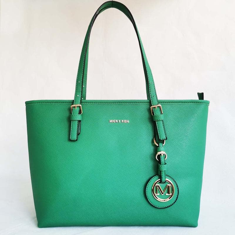 Women's Trendy Bags: Popular European & American Fashion Shoulder Handbags in Cross-Grain Leather dark green