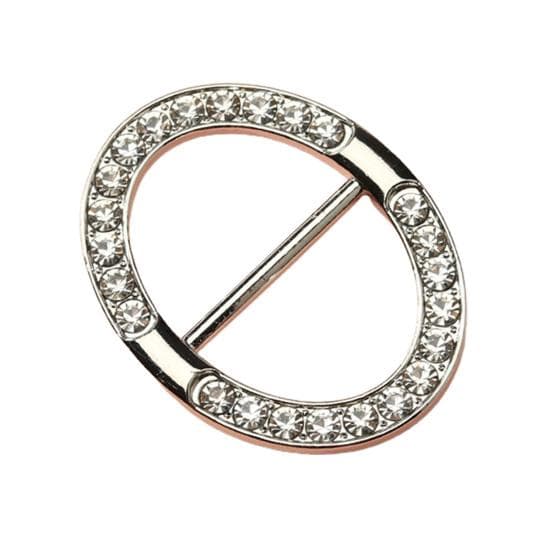 Clothes Corner Tie Buckle Elegant Gift Wear-resistant High Class Tee Blouse Scarf Clothing Knotted Circle Clip Jewelry Accessories S