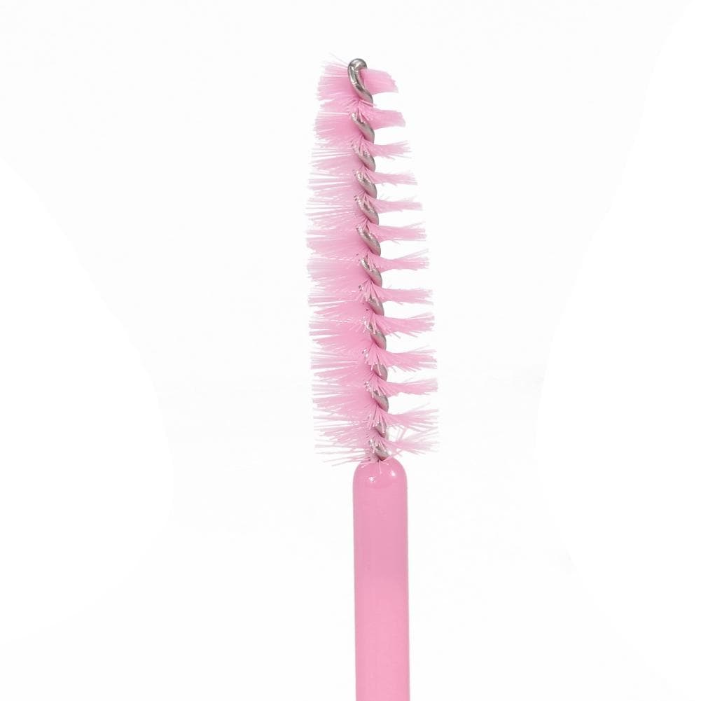 50PcsSet Disposable Eyelashes Brush Mascara Wands Applicator Eyes Makeup Cosmetic Tool Pink