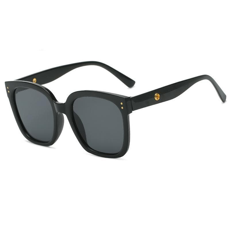 Oversized Shades Sunglasses Men Black Square Retro UV400 Eyewear Fashion Sun Glasses for Women and Men As shown in figure