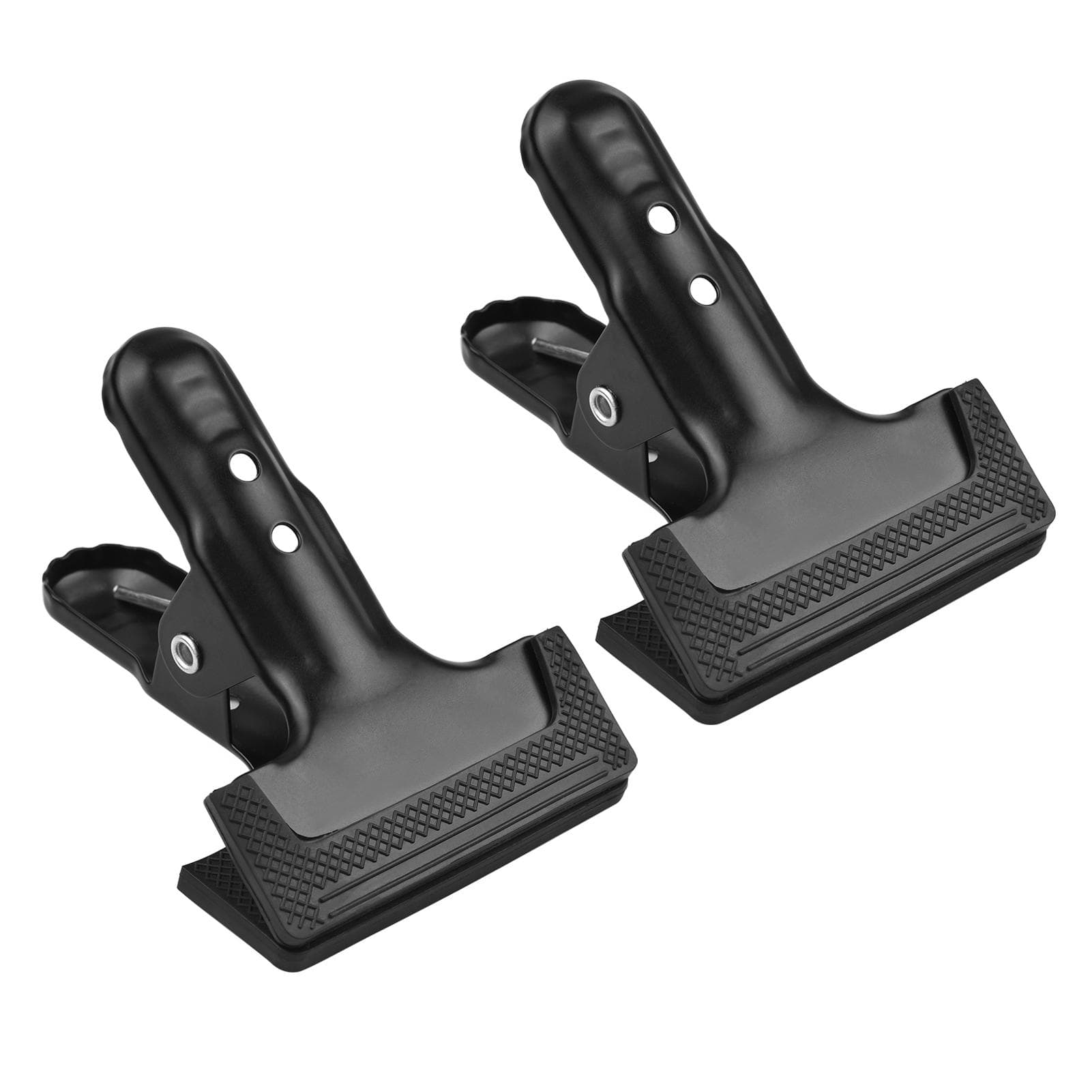 Heavy Duty Spring Metal Clip Photography Backdrop Clamps Background Support Holder with Rubber 2pcs
