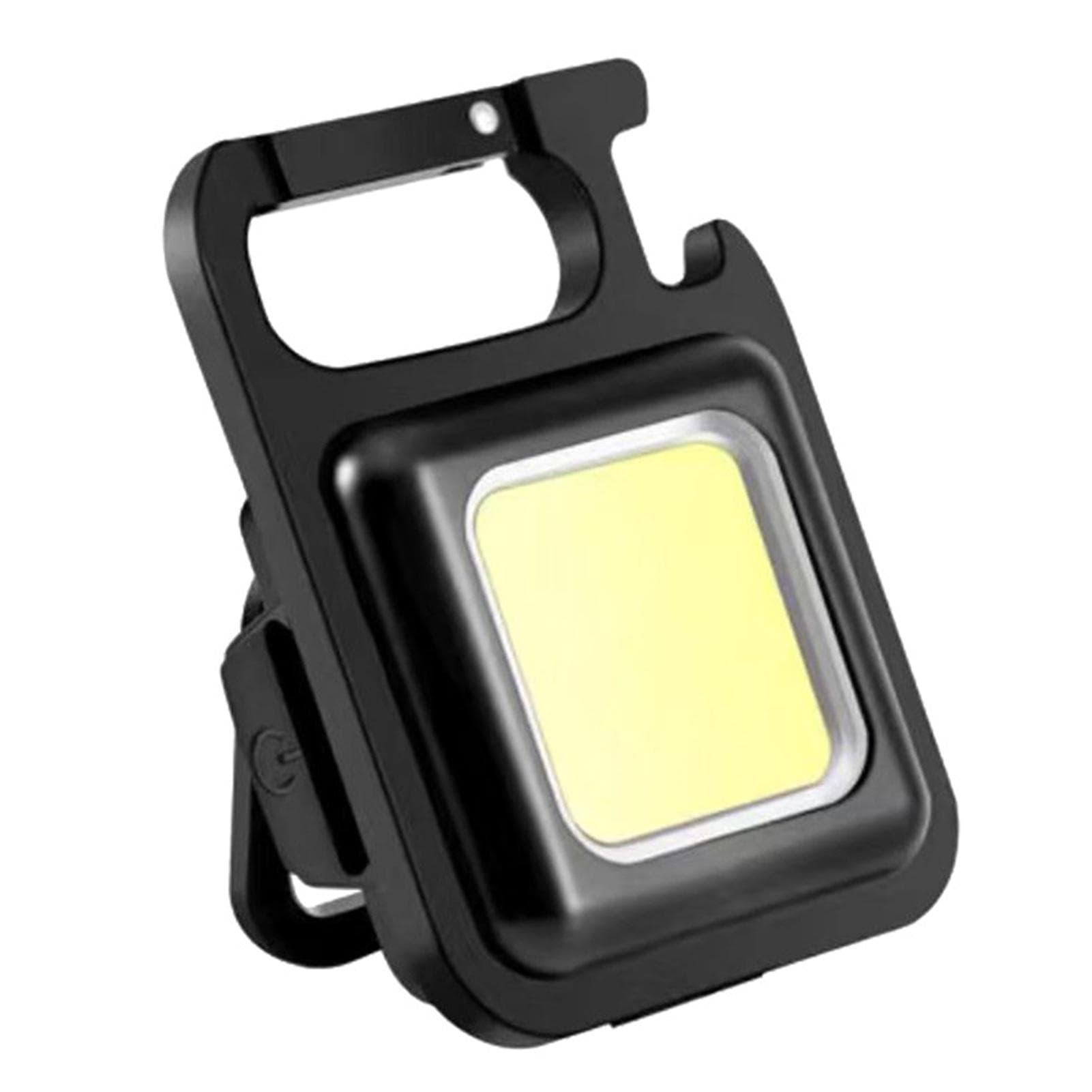 Mini Portable Keychain Light COB Light Source Camping Lantern Strong Magnet Hook Lock Folding black