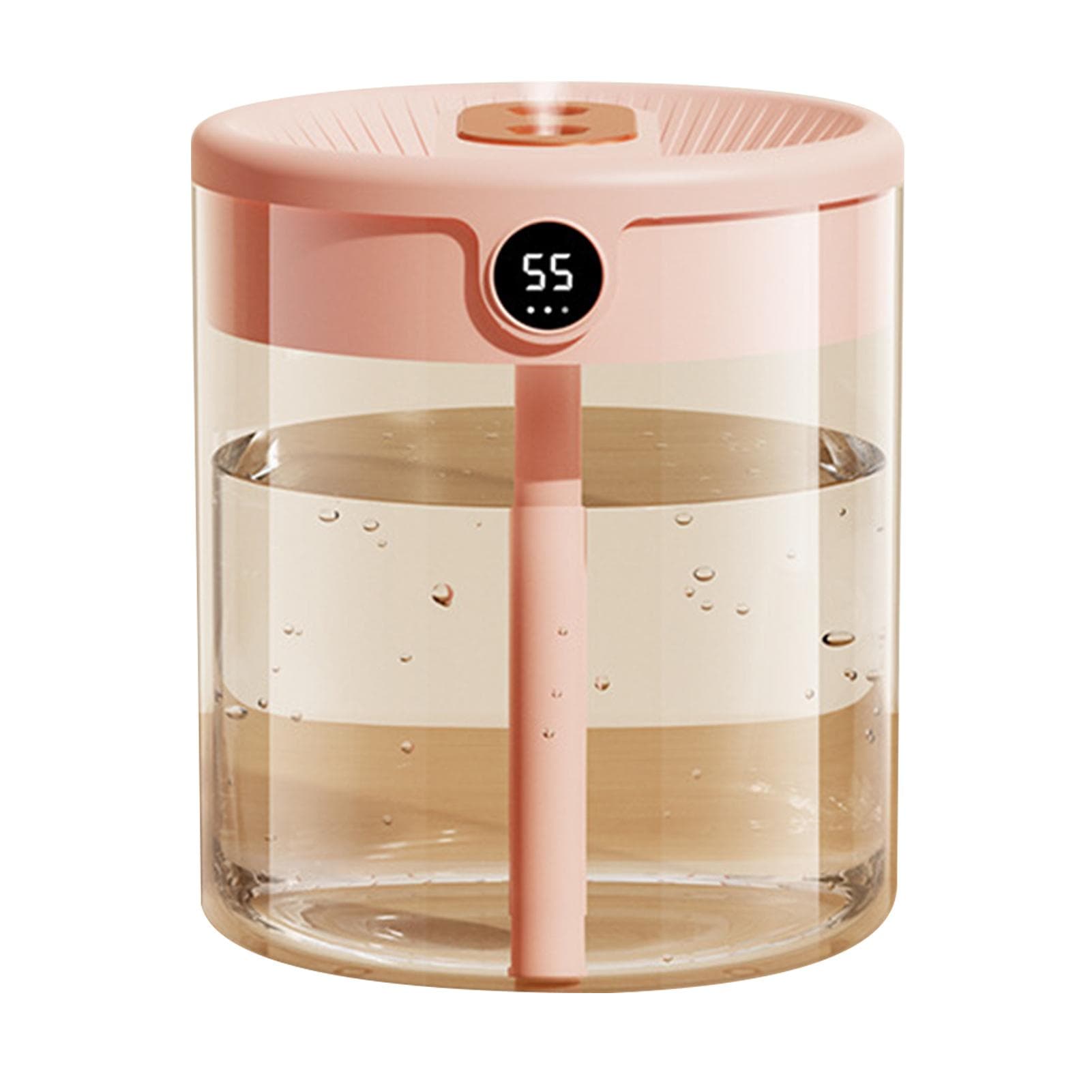 2L Double Nozzle Air Humidifier USB Double Jet Humidifier with LCD Humidity Display Large Capacity pink