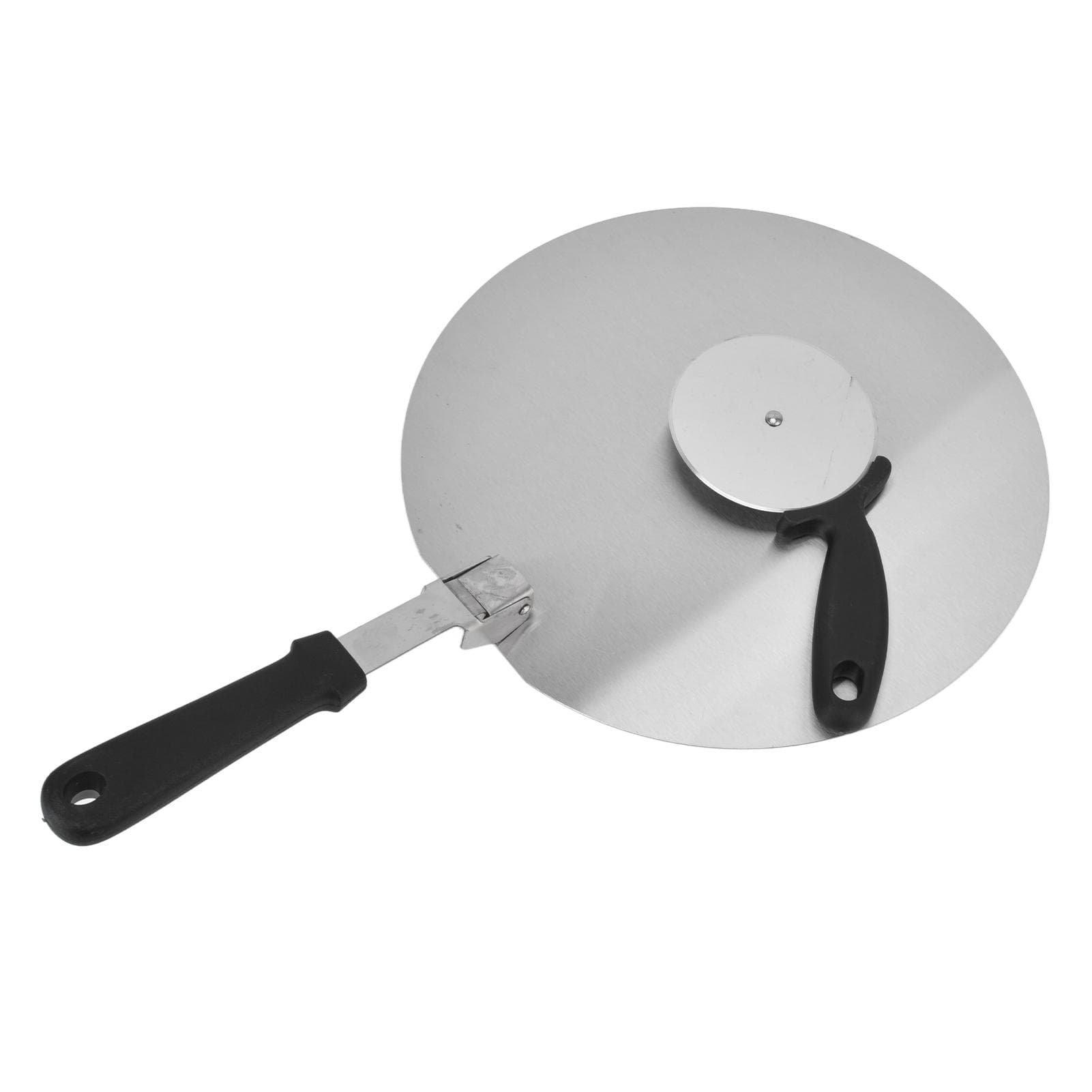 Pizza Peel Stainless Steel Pizza Cutter and Pizza Spatula with Foldable Handle for Kitchen L(for 6.5-9kg)